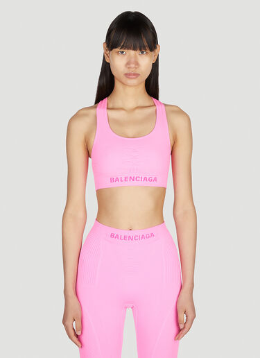 Balenciaga Athletic Logo Print Top Pink bal0251034