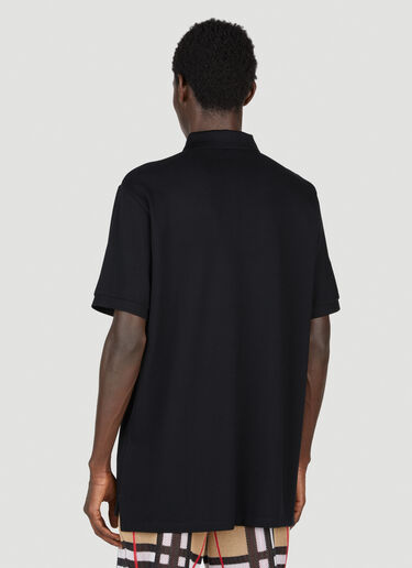 Burberry Check EKD Cotton Piqué Polo Shirt Black bur0153023