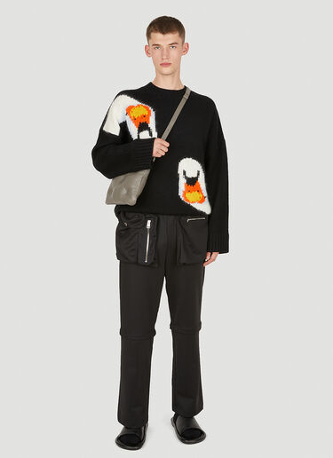 JW Anderson 패치 포켓 트랙 팬츠 블랙 jwa0149019