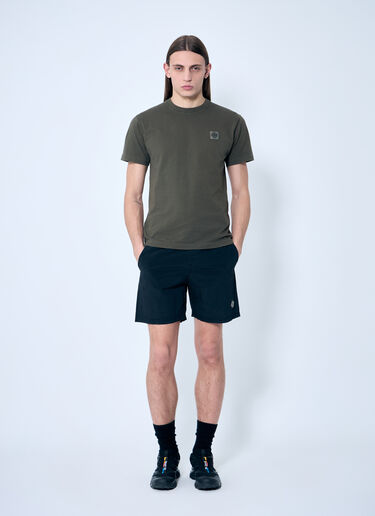 Stone Island Nylon Shorts With Logo Patch Black sto0160064