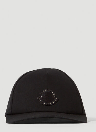 Moncler Logo Patch Baseball Cap Black mon0149034