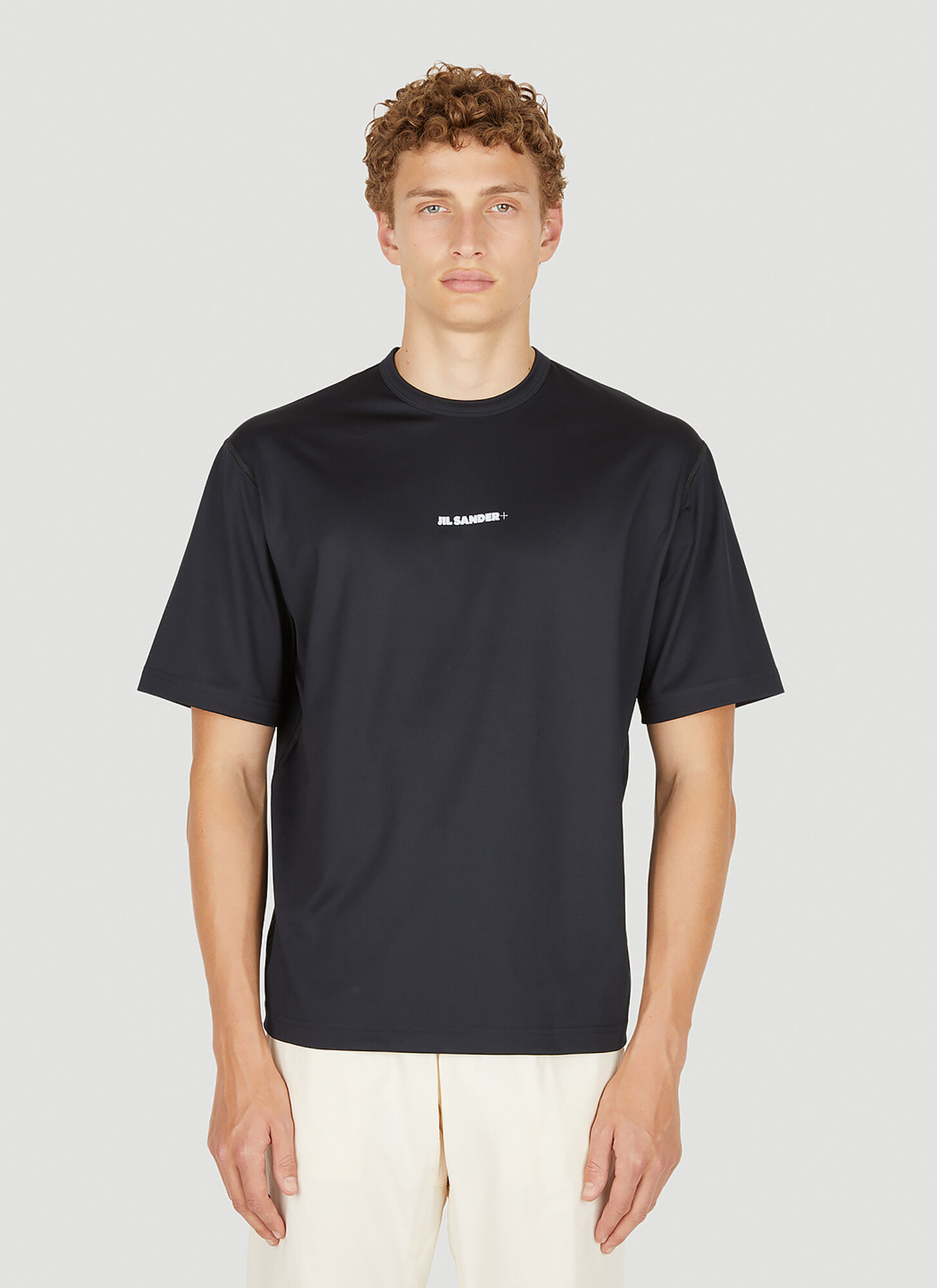 Jil Sander Logo T-shirt In Black
