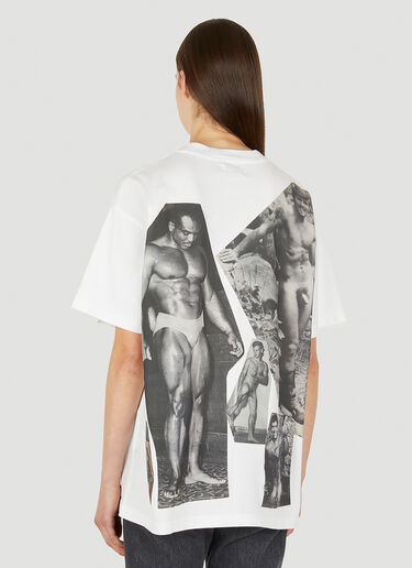 Honey Fucking Dijon x Tom of Finland Logo Print T-Shirt White hdj0350023