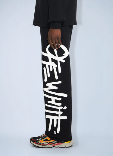 LN-CC® - Off-White: Spray Logo Sweatpant - Black Off-White Spray Logo Sweatpant Black ofw0164203