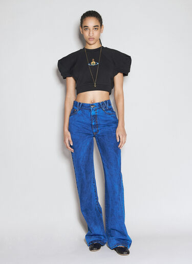 Vivienne Westwood Cropped Football Sweatshirt Black vvw0254007