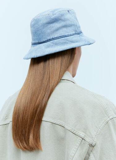 Acne Studios Logo Patch Denim Bucket Hat Blue acn0353005