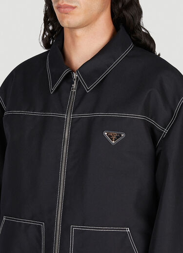 Prada 再生尼龙明缝夹克 黑色 pra0153004