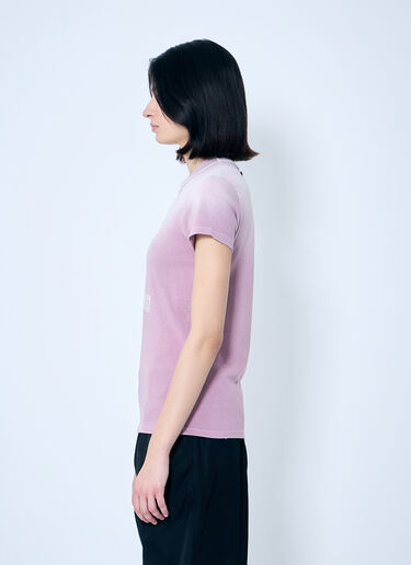 Prada Logo Print T-Shirt Purple pra0260014