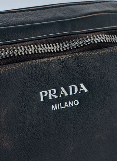 Prada 翻旧纳帕皮革肩包 棕色 pra0165003