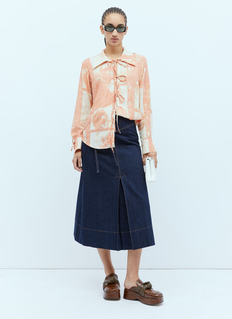 JW Anderson Boone Midi Skirt Green jwa0254004