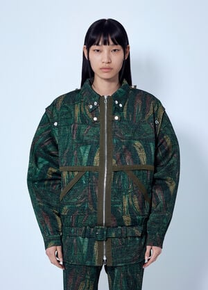 Kiko Kostadinov Heron Belted Jacket Green kko0265004