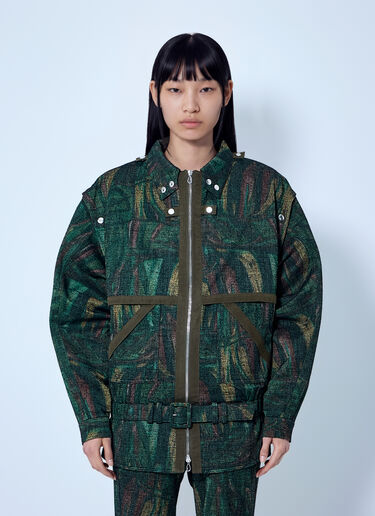 Kiko Kostadinov Heron Belted Jacket Green kko0265004