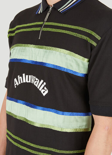 Ahluwalia Studio Buke Short Sleeve Polo Shirt Black ahl0150003