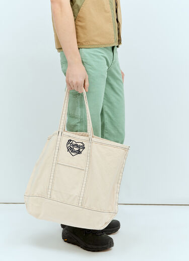 Human Made Garment Dyed Tote Bag Cream hmd0156029