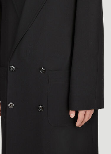 Alexander McQueen Double Breasted Raglan Coat Black amq0152013