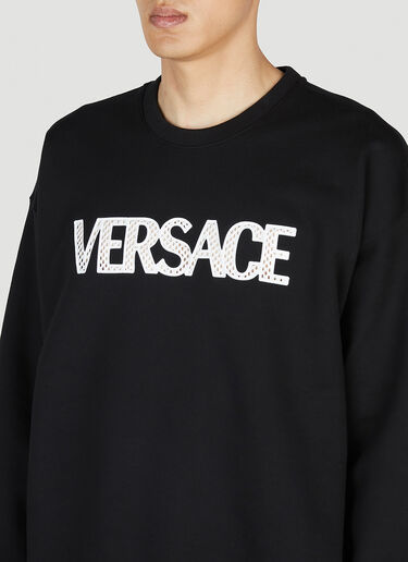 Versace Mesh Logo Sweatshirt Black ver0152014