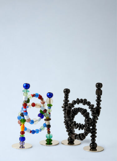 POLSPOTTEN Beaded Sculptural Candle Holder Multicolour wps0692216
