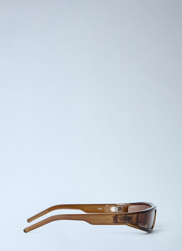 LN-CC® - Rick Owens: Fog Sunglasses - Brown Rick Owens Fog Sunglasses Brown ric0165085