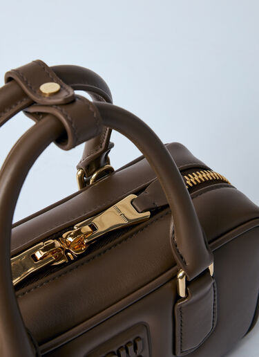 Miu Miu Arcadie Mini Leather Handbag Brown miu0260053