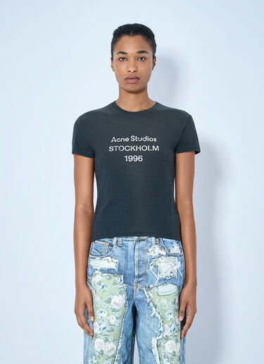 Acne Studios Fitted Logo T-Shirt Grey acn0265075