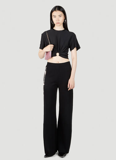 Rabanne Ring Trim Crop Top Black pac0252018