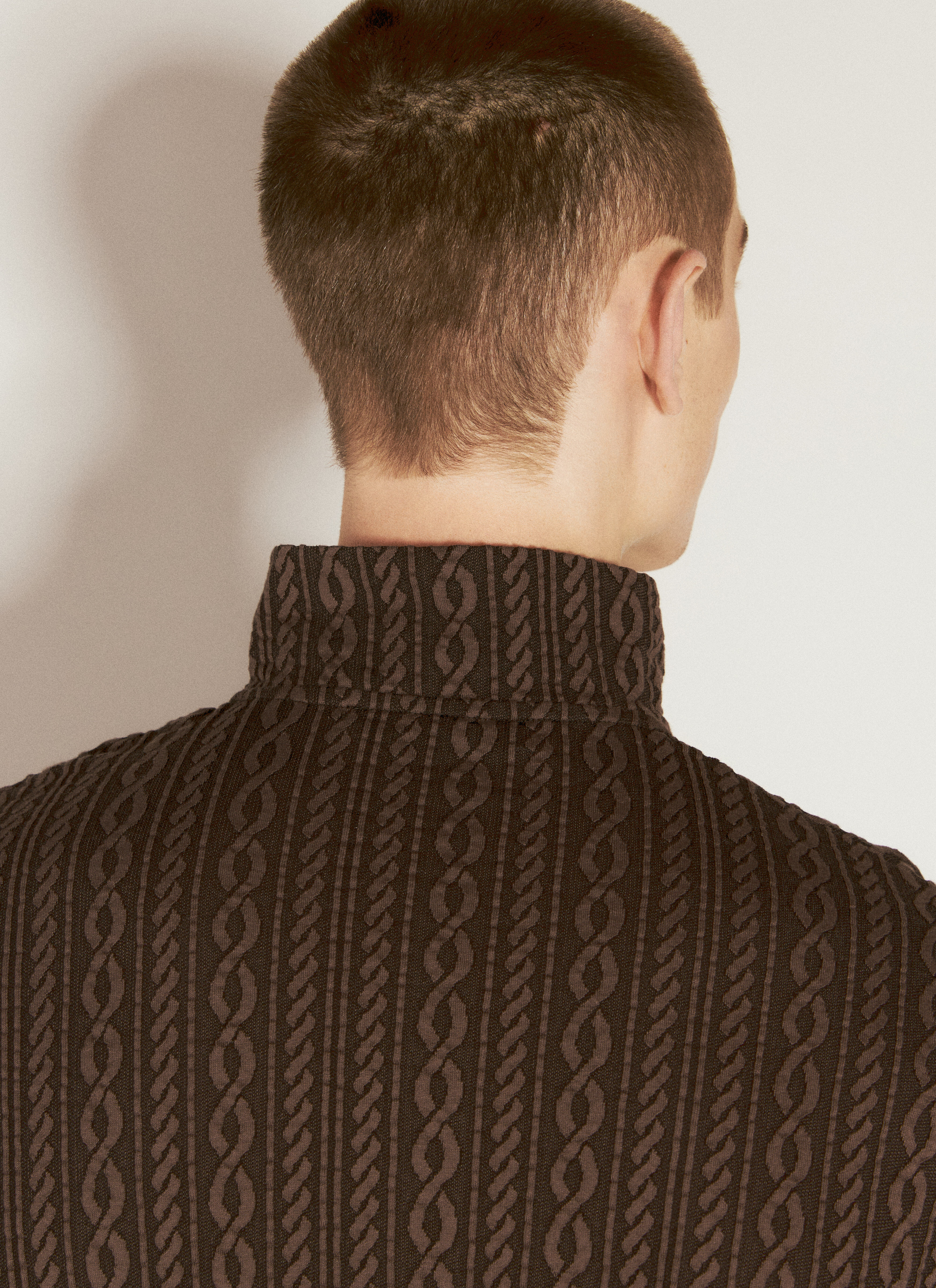 Our Legacy Men's' Shrunken Full Zip Polo Cardigan in Brown | LN-CC®