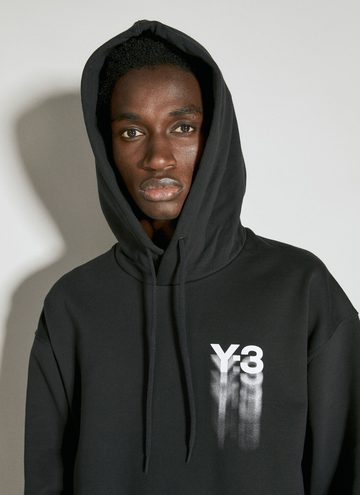 Shop Y-3 Gfx Hooded Sweatshirt In Black