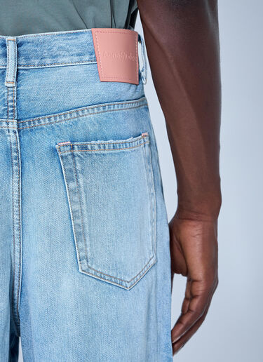 LN-CC® - Acne Studios: Distressed Denim Shorts - Light Blue Acne Studios Distressed Denim Shorts Light Blue acn0165009