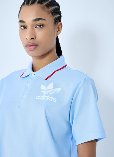adidas by Wales Bonner 徽标图案 polo 衫 蓝色 awb0359020