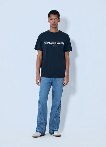 Gallery Dept. Logo Print Cotton T-shirt Black gdp0163006