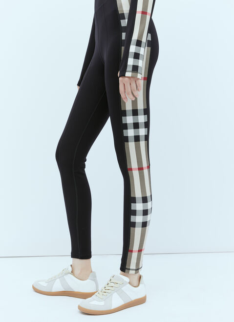Mugler Check Panel Leggings Pink mug0254012