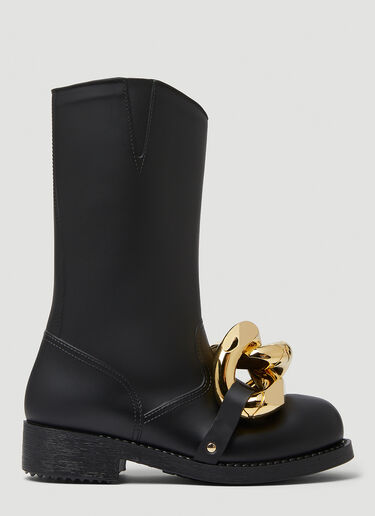 JW Anderson Chain Rubber Boots Black jwa0249011