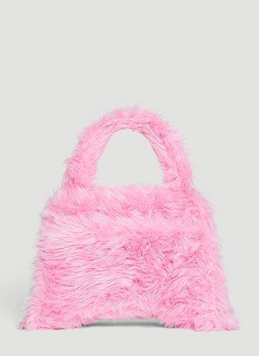 Balenciaga Fluffy Hourglass Top Handle Bag Pink bal0244020