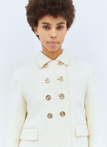 Gucci Wool Coat Cream guc0257024