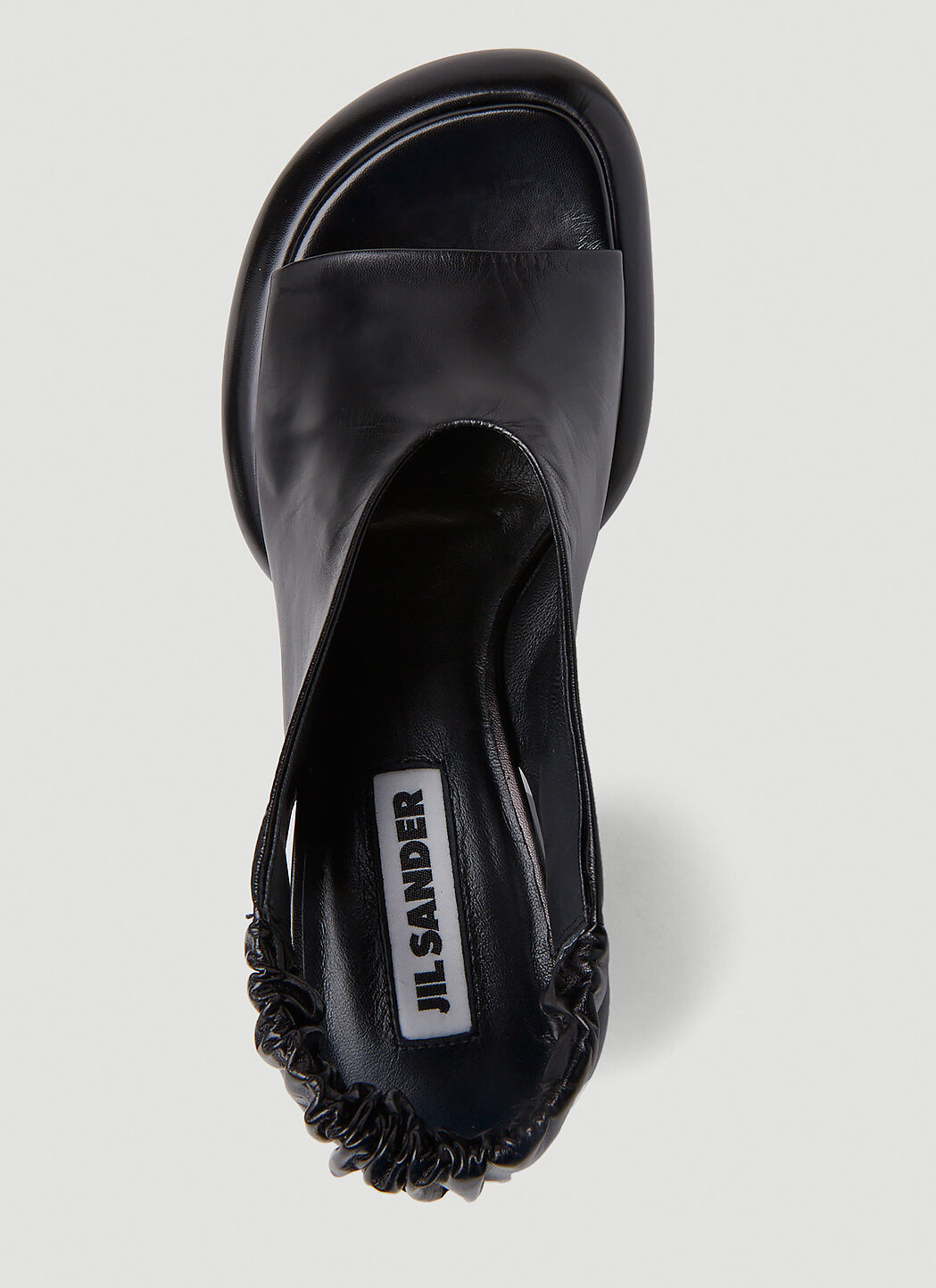 Jil Sander Block Heel Shoes in Black | LN-CC