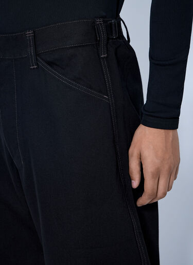 LN-CC® - Lemaire: Maxi Workwear Pants - Black Lemaire Maxi Workwear Pants Black lem0166010
