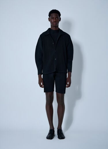 Homme Plissé Issey Miyake Pleated Zip-Up Jacket Black hmp0160013