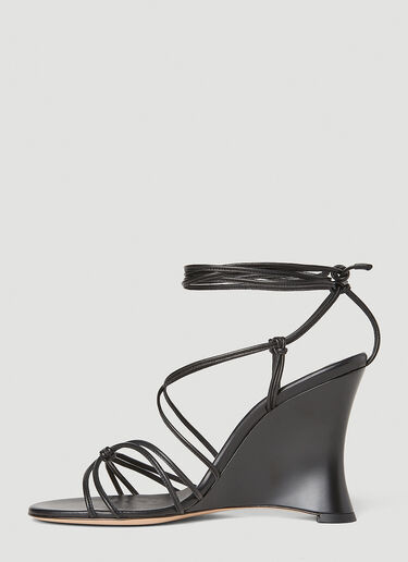 Gianvito Rossi Strappy Wedge Sandals Black gia0252007