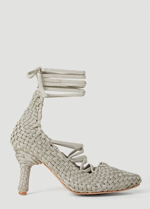 Isa Boulder Weavestrap Heels Silver isa0251013