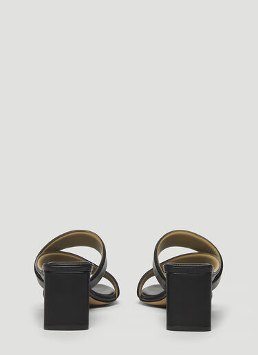 Leather Heeled Mules Bottega Veneta Leather Heeled Mules Black bov0243039