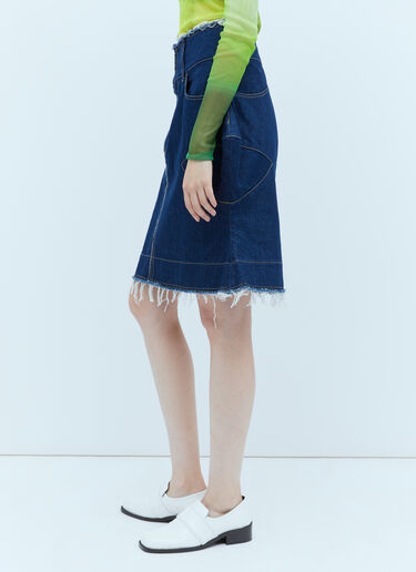 Paula Canovas del Vas スパイキーデニムスカート ブルー pcd0254004