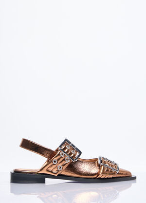 Marni Feminine Buckle Ballerina Flats Black mni0258006