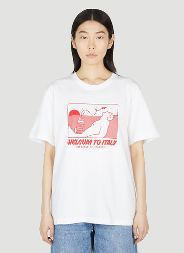 Carne Bollente Welcum to Italy T-Shirt White cbn0352014