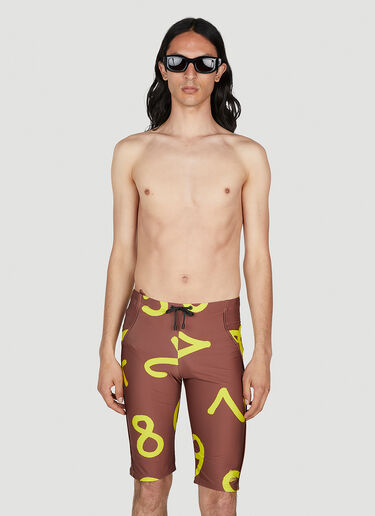 Vivienne Westwood Graphic Print Swim Bermudas Brown vvw0152010