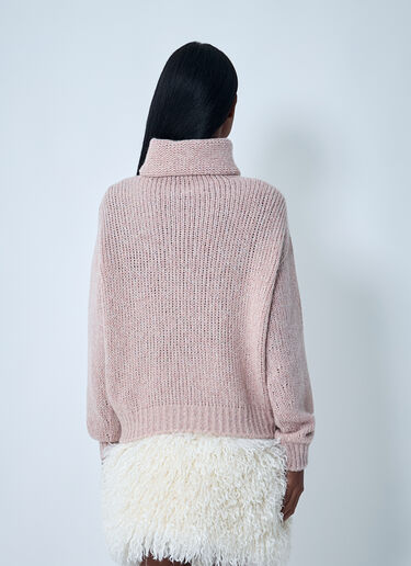 Moncler Wool-Blend Cable Knit Sweater Pink mon0262025