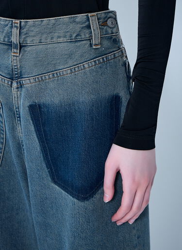MM6 Maison Margiela Wide-Leg Patch Pocket Jeans Blue mmm0264011
