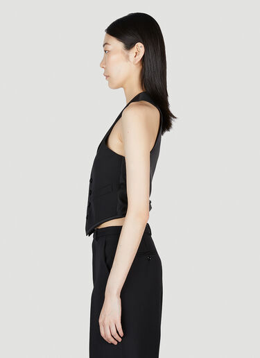 Saint Laurent Tuxedo Waistcoat Vest Black sla0253004