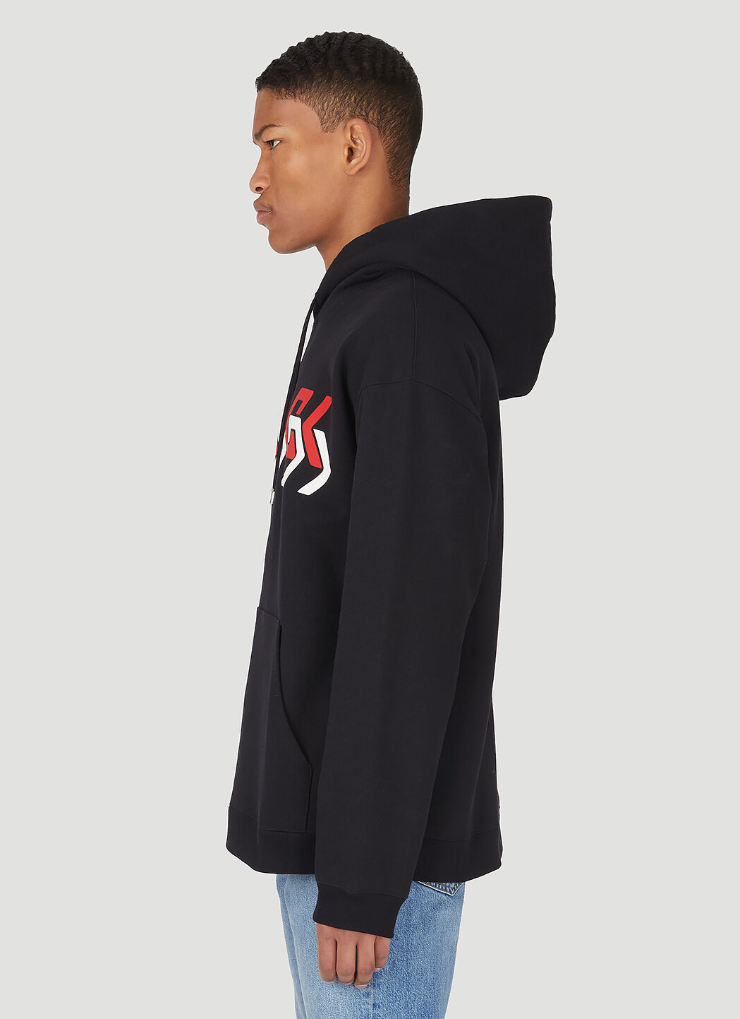 Gucci logo print hooded sweatshirt hotsell