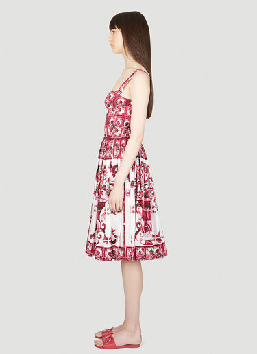 Dolce & Gabbana Majolica Print Dress Pink dol0253003