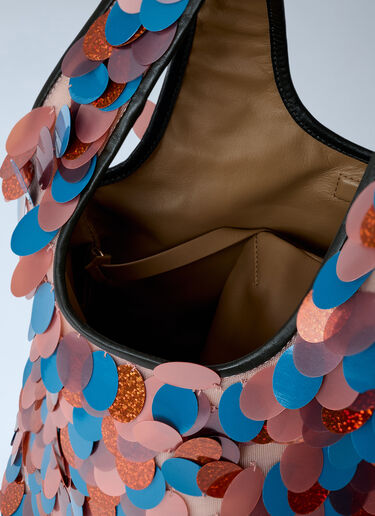 Sequinned Tote Bag Dries Van Noten Sequinned Tote Bag Burgundy dvn0262035